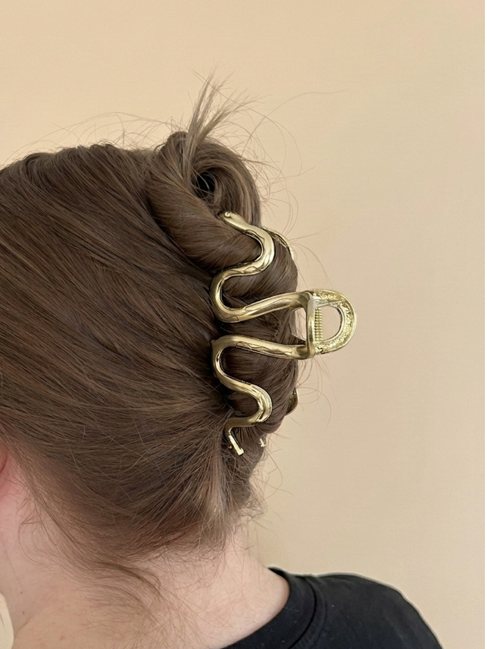 Gold Snake hårklämma