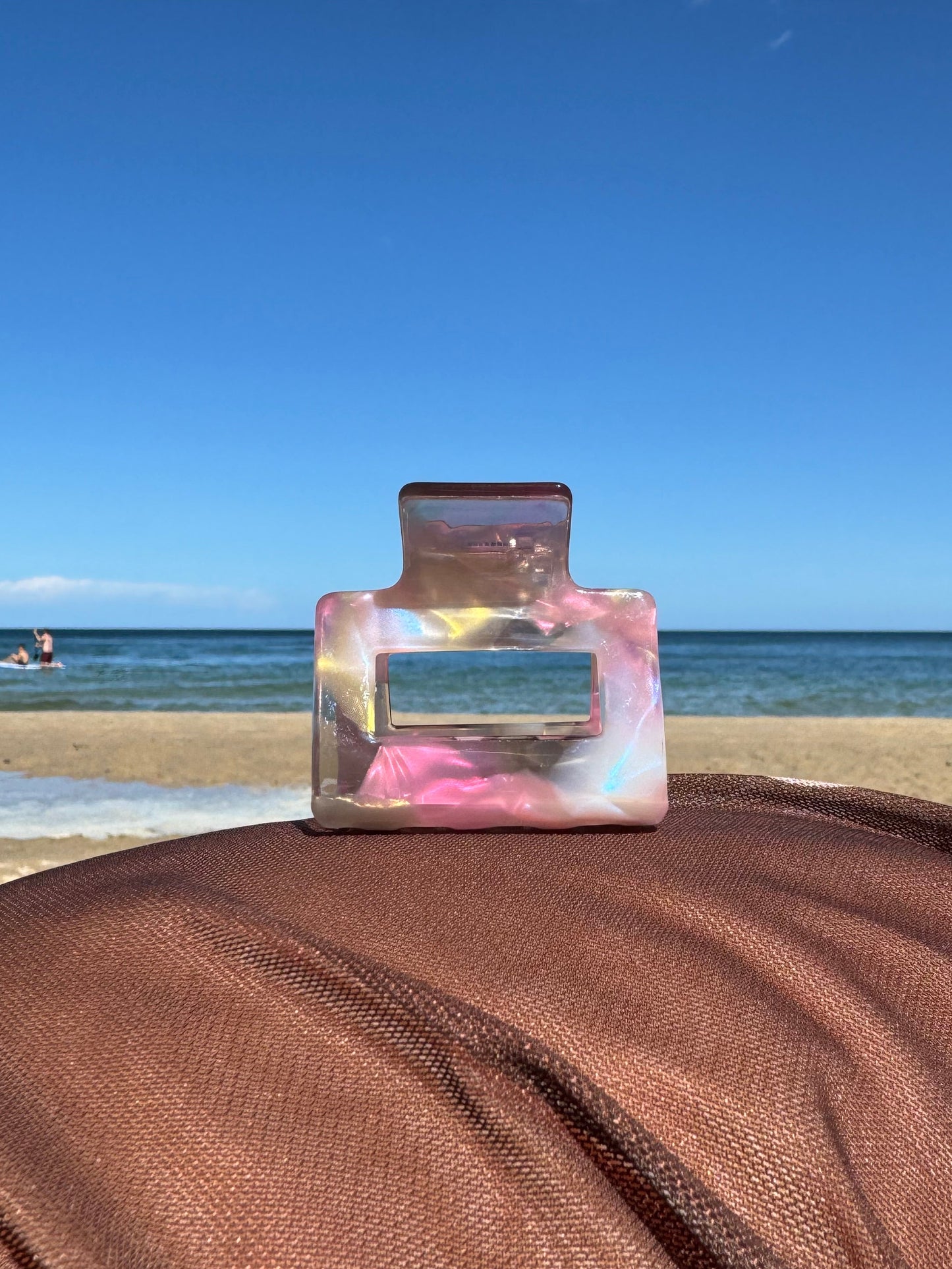 Pink Marble hårklämma